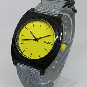 Nixon Time Teller Unisex 39mm Black / Yellow Polycarbonate NATO Strap Watch